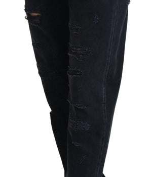 Dolce &amp; Gabbana Pantalones Vaqueros Negros Chic - Eleva Tu Armario