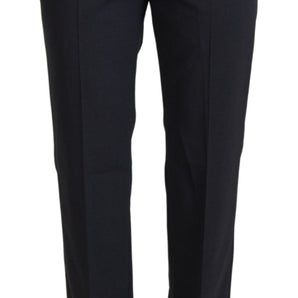 Dolce &amp; Gabbana Chic Gray Wool Blend Pants for Elevated Style