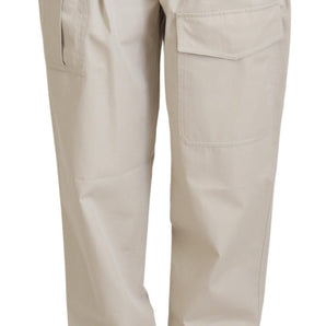 Dolce &amp; Gabbana Elegant Beige Cotton Trousers