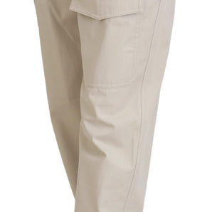 Dolce &amp; Gabbana Elegante Pantalón De Algodón Beige