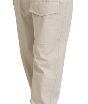 Dolce &amp; Gabbana Elegante Pantalón De Algodón Beige