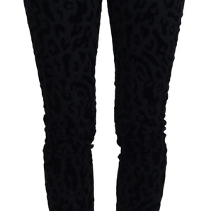 Dolce &amp; Gabbana Chic Leopard Print Denim Elegance