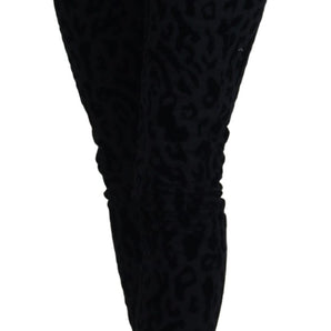 Dolce &amp; Gabbana Chic Leopard Print Denim Elegance