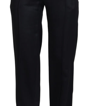 Dolce &amp; Gabbana Elegante pantalón de algodón negro