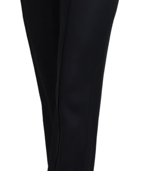 Dolce &amp; Gabbana Elegante pantalón de algodón negro