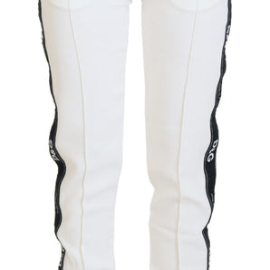 Dolce &amp; Gabbana Chic White Jogger Pants for Elevated Comfort