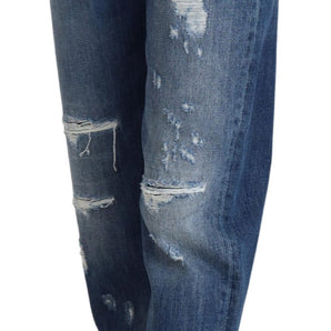 Dolce &amp; Gabbana Elegant Tattered Denim Jeans