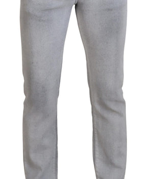 Dolce & Gabbana Gray Washed Skinny Men Denim Jeans