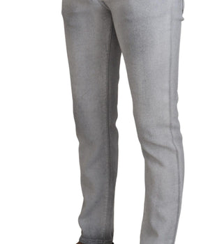 Dolce & Gabbana Gray Washed Skinny Men Denim Jeans