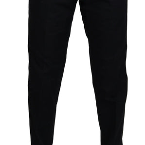 Dolce &amp; Gabbana Elegante pantalón de algodón negro