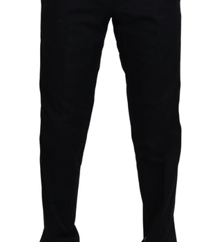 Dolce & Gabbana Black Chino Formal Cotton Pants