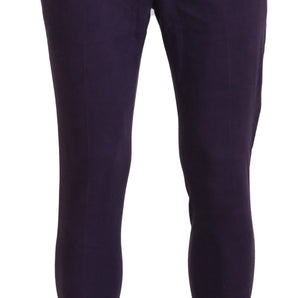 BENCIVENGA Elegant Purple Cotton Trousers