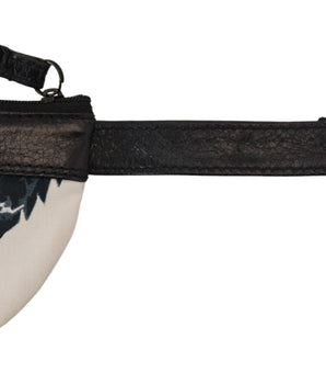 Costume National White Genuine Leather Coin Purse Strap Wallet