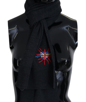 Dolce & Gabbana Black Sacred Heart #DGLovesLondon Wrap Scarf