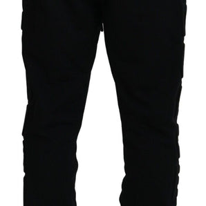 Dolce &amp; Gabbana Elegant Black Cotton Jogger Pants