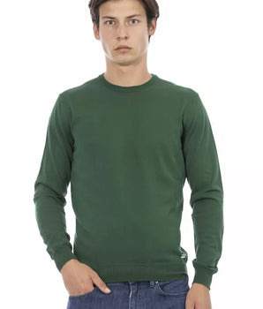 Baldinini Trend Green Cotton Men's Sweater