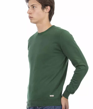 Baldinini Trend Green Cotton Men's Sweater