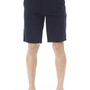 Baldinini Trend Blue Cotton Men Bermuda Shorts