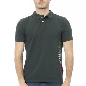 Baldinini Trend Green Cotton Men Polo