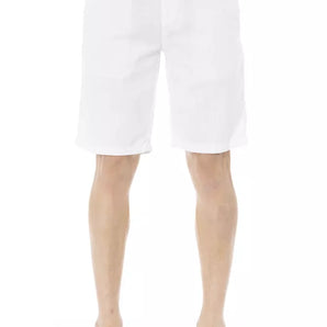 Baldinini Trend White Cotton Men's Bermuda Shorts