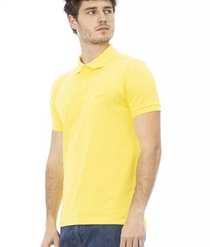 Baldinini Trend Yellow Cotton Men Polo Shirt