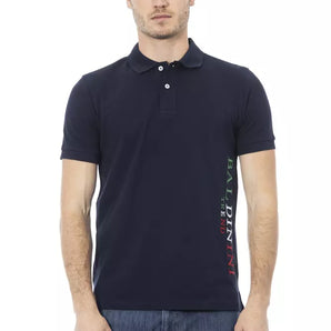 Baldinini Trend Blue Cotton Men Polo