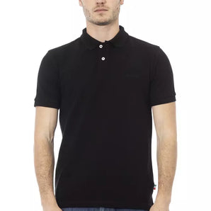 Baldinini Trend Black Cotton Men Polo