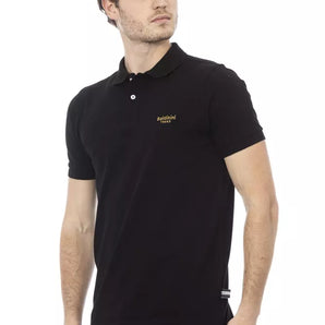 Baldinini Trend Black Cotton Men Polo