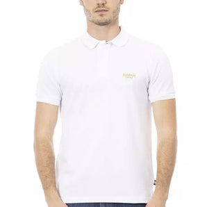 Baldinini Trend White Cotton Men Polo