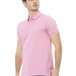 Baldinini Trend Pink Cotton Men Polo