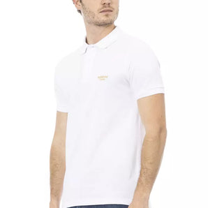 Baldinini Trend White Cotton Men Polo