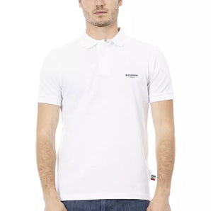 Baldinini Trend White Cotton Men Polo