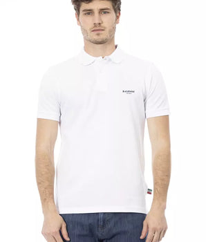 Baldinini Trend White Cotton Men's Polo Shirt