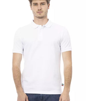 Baldinini Trend White Cotton Men Polo Shirt