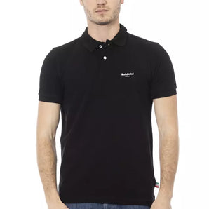 Baldinini Trend Black Cotton Men Polo Shirt