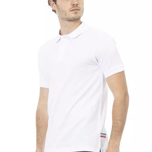 Baldinini Trend White Cotton Men Polo