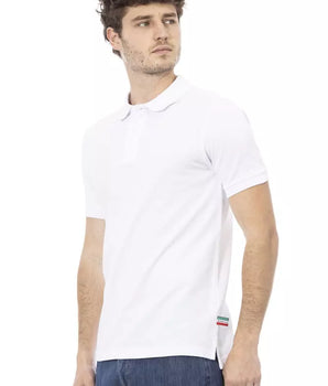 Baldinini Trend White Cotton Men Polo Shirt