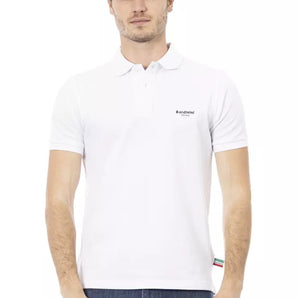 Baldinini Trend White Cotton Men Polo