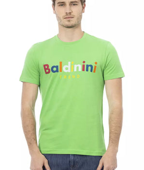 Baldinini Trend Green Cotton Men T-Shirt