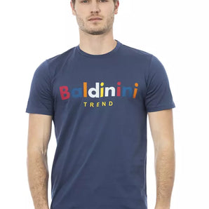 Baldinini Trend Blue Cotton Men T-Shirt