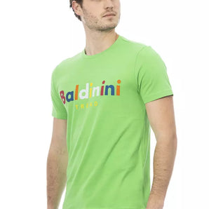 Baldinini Trend Green Cotton Men T-Shirt