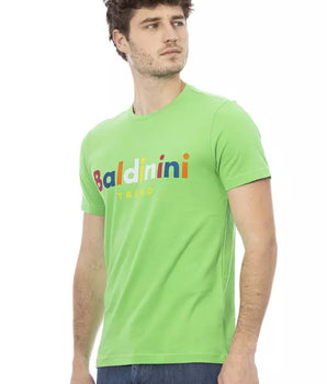 Baldinini Trend Green Cotton Men T-Shirt