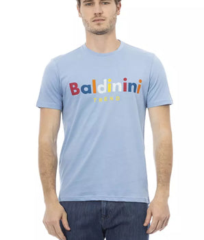 Baldinini Trend Light Blue Cotton Men T-Shirt