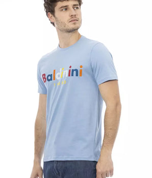Baldinini Trend Light Blue Cotton Men T-Shirt