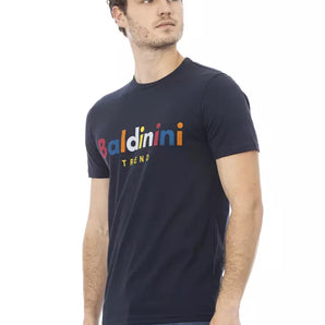 Baldinini Trend Blue Cotton Men T-Shirt