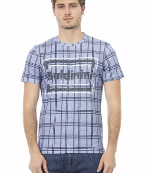 Baldinini Trend Light Blue Cotton Men's T-Shirt