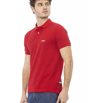 Baldinini Trend Red Cotton Men Polo Shirt