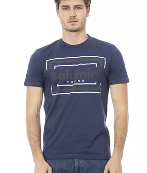 Baldinini Trend Blue Cotton Men T-Shirt