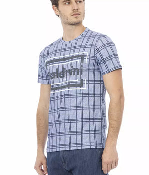 Baldinini Trend Light Blue Cotton Men's T-Shirt