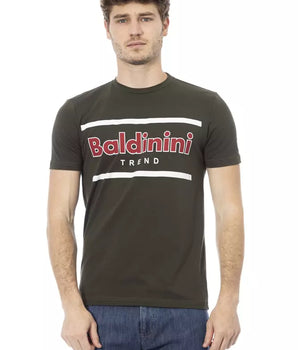 Baldinini Trend Camiseta de algodón verde para hombre